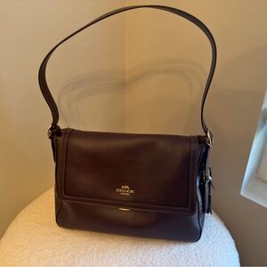 Coach Large Etta Flap Bag in Espresso